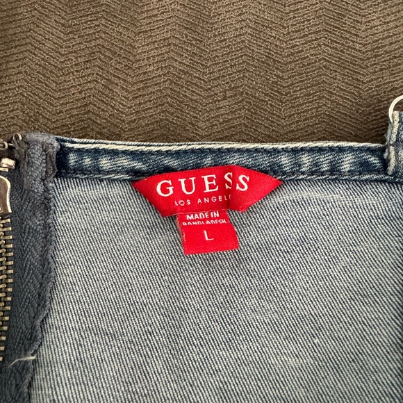 Guess denim corset bustier chain straps large - Picture 8 of 9